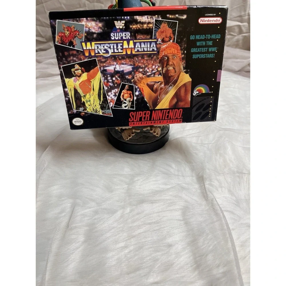 WF Super Wrestle Mania SNES W/ Box Manual Insert Game‎ Tested Working Very Nice